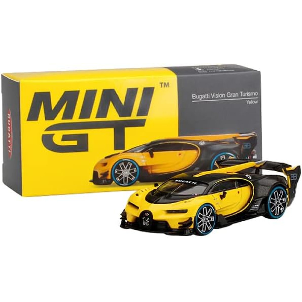 Машинка Mini GT Bugatti Vision Gran Turismo Yellow - купить в